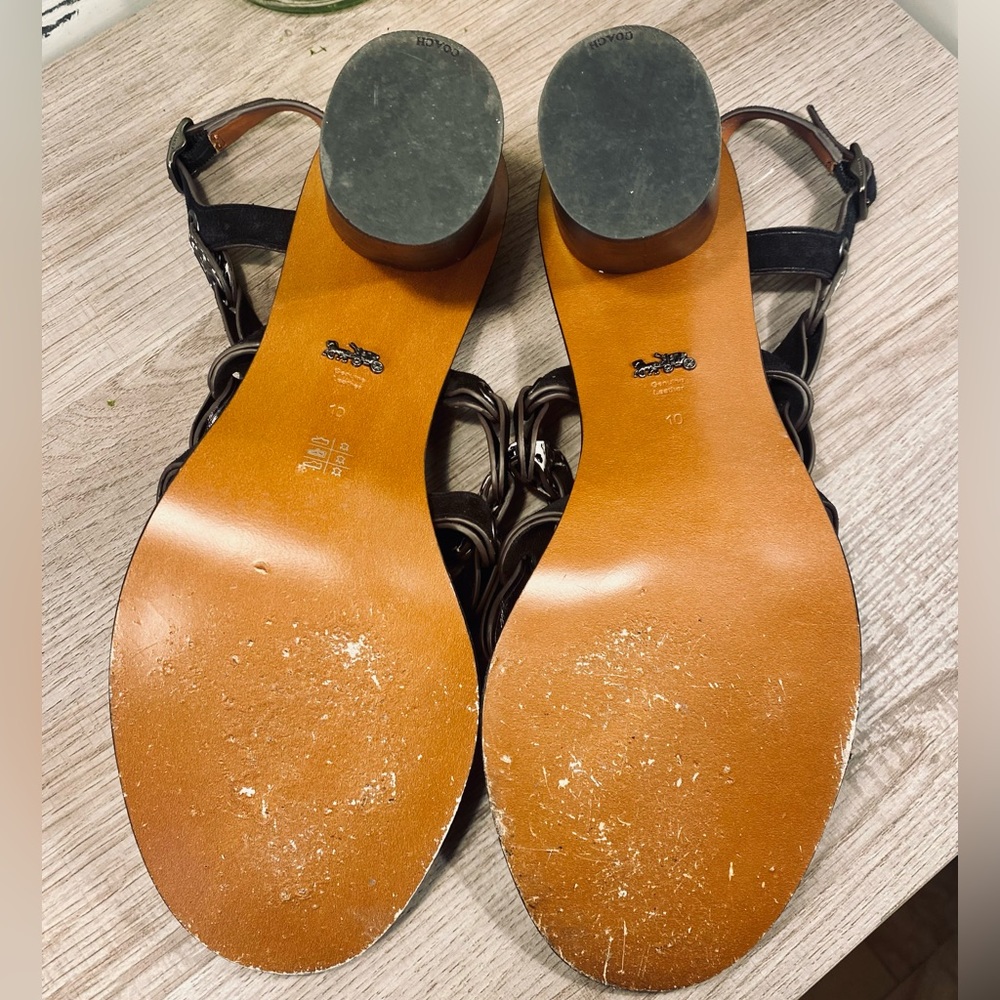 Coach Mid Heel Sandal w/Coach Link - Picture 14 of 15